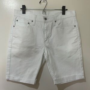 Levi's Bermuda White Jean Shorts